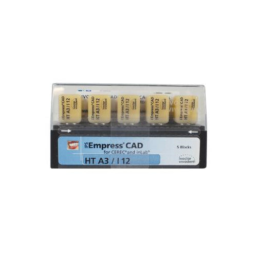 Ivoclar Vivadent 602522 IPS Empress CAD CEREC inLab Blocks HT A3 I12 5/Pk Ivoclar Vivadent 602522 IPS Empress CAD CEREC inLab Blocks HT A3 I12 5/Pk